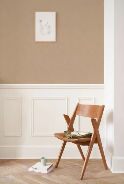 Casadeco 82381569 So Color 6 Florescence Kiosque Noisette - tapeta jednolita