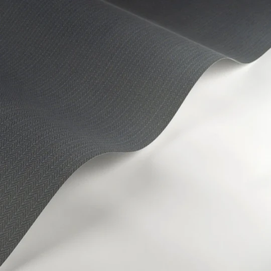 Casadeco 200532899 So Color 6 Owen Bleu Petrole - tapeta imitująca tkaninę w jodełkę