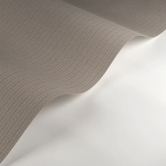 Casadeco 200539037 So Color 6 Owen Taupe - tapeta imitująca tkaninę w jodełkę