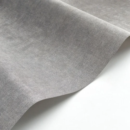 Casadeco 88709631 So Color 6 Empreinte Gris Etain - tapeta jednolita imitująca włókno