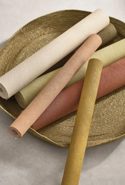 Casadeco 201003404 So Color 6 Nest Terracotta - tapeta jednolita z efektem patyny
