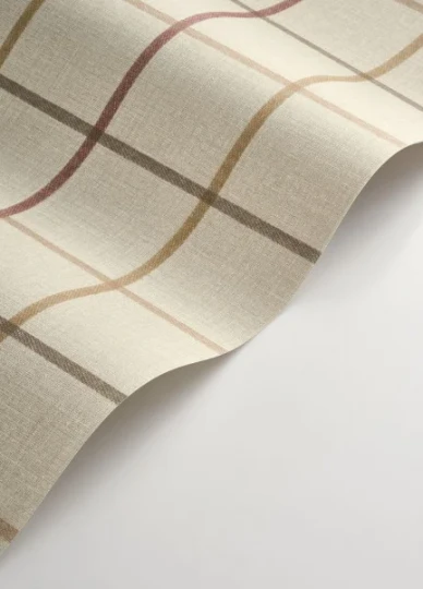 Casadeco 202031823 Tailor Made Smooth Grid Burgundy - tapeta imitująca tkaninę w kratę