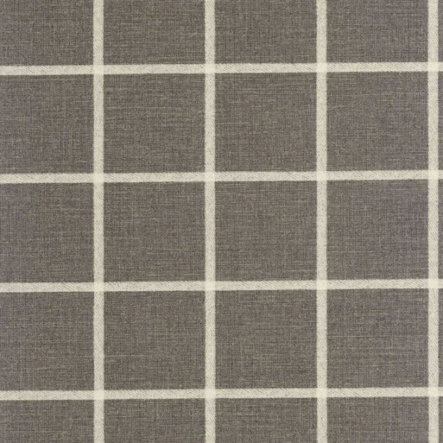 Casadeco 202039780 Tailor Made Smooth Grid Noir Fusain - tapeta imitująca tkaninę w kratę