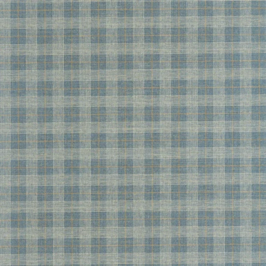 Casadeco 202076877 Tailor Made Fitting Room Bleu Canard - tapeta imitująca tkaninę w kratę