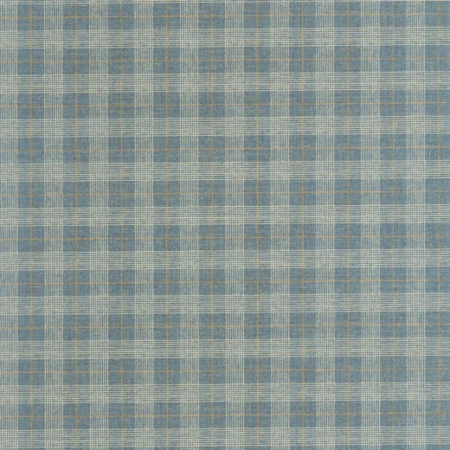 Casadeco 202076877 Tailor Made Fitting Room Bleu Canard - tapeta imitująca tkaninę w kratę