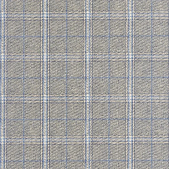 Casadeco 202086918 Tailor Made Gentle Thread Bleu Denim - tapeta imitująca tkaninę w kratę