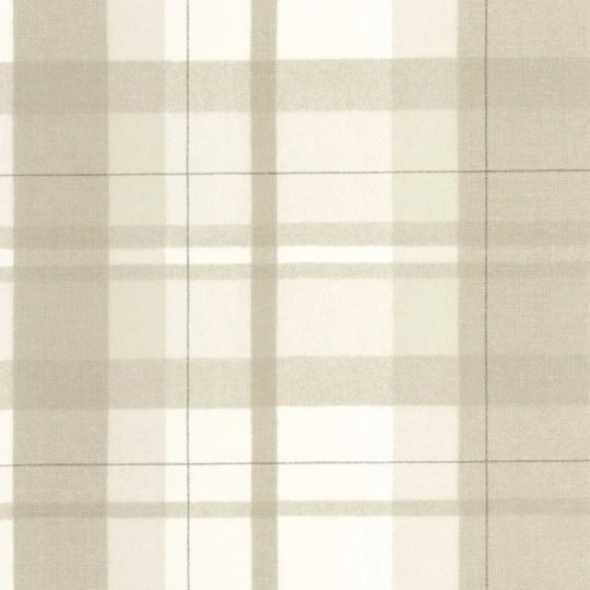 Casadeco 202051591 Tailor Made Tartan Touch Beige Ficelle - tapeta imitująca tkaninę w kratę
