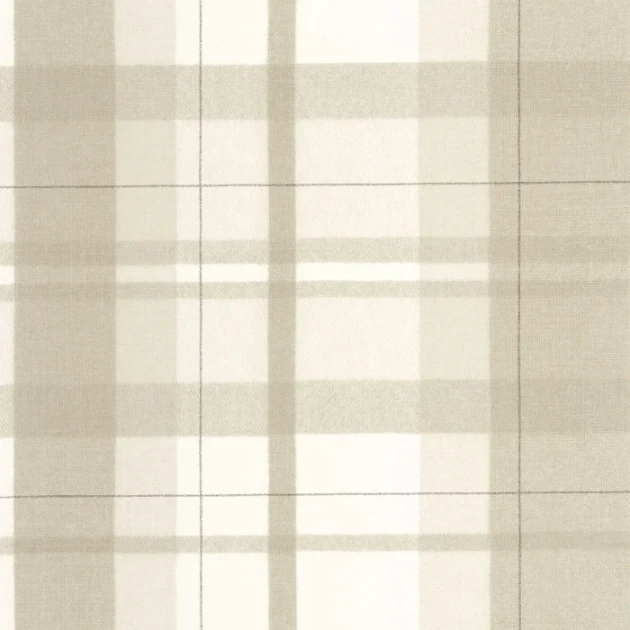 Casadeco 202051591 Tailor Made Tartan Touch Beige Ficelle - tapeta imitująca tkaninę w kratę