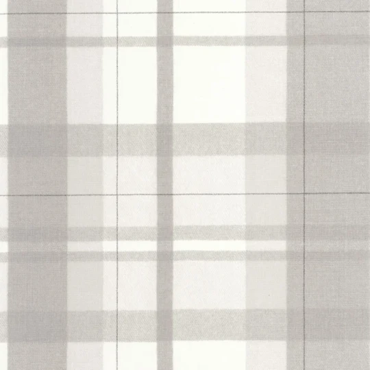 Casadeco 202059418 Tailor Made Tartan Touch Gris Duvet - tapeta imitująca tkaninę w kratę