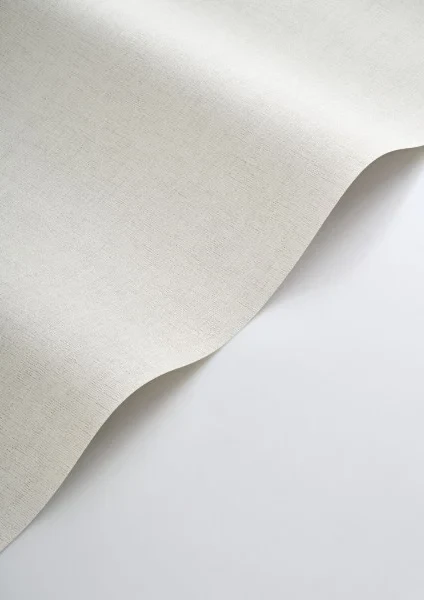 Casadeco 201170909 So Color 6 Caractere Blanc - tapeta jednolita imitująca len