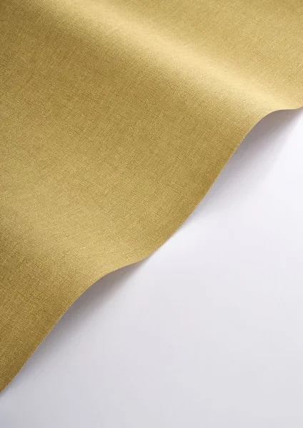Casadeco 201172442 So Color 6 Caractere Jaune Curry - tapeta jednolita imitująca len