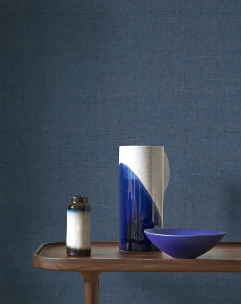Casadeco 201176446 So Color 6 Caractere Bleu Outremer - tapeta jednolita imitująca len