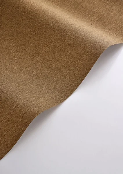 Casadeco 201172424 So Color 6 Caractere Beige Cognac - tapeta jednolita imitująca len