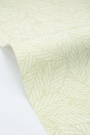 Caselio 107347004 Elea Delora Vert Amande - tapeta w liście