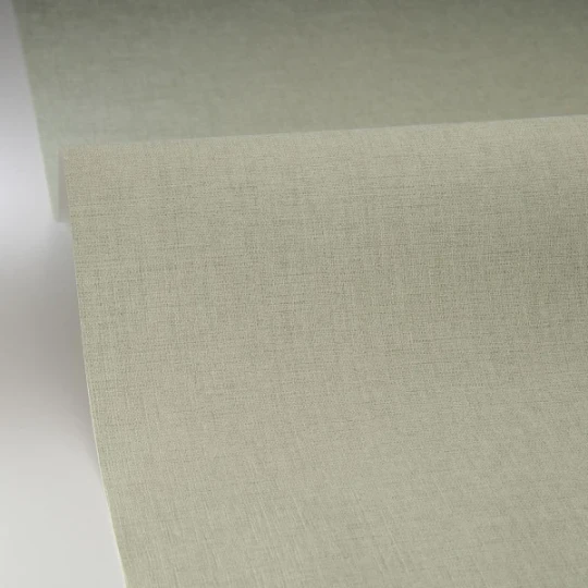 Caselio 103227410 Maison Simeon Uni Mat Vert eucalyptus - tapeta imitująca len