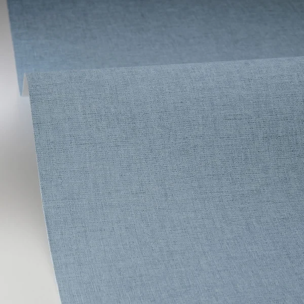 Caselio 103226230 Maison Simeon Uni Mat Bleu denim - tapeta imitująca len