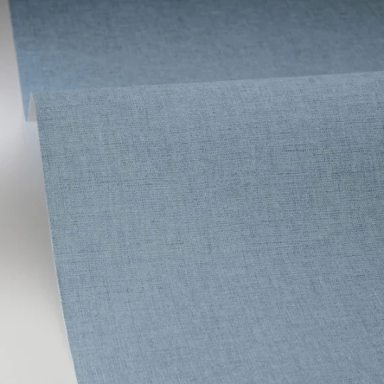 Caselio 103226230 Maison Simeon Uni Mat Bleu denim - tapeta imitująca len