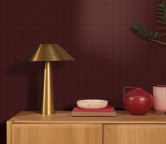 Caselio 107428190 Maison Simeon Alphonse Grenat - tapeta geometryczna art deco