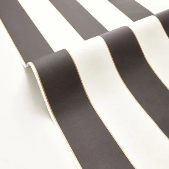 Caselio 101072092 Maison Simeon Moonlight Golden Lines Noir or - tapeta w paski