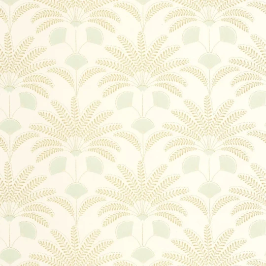 Caselio 107400414 Maison Simeon Gisele Vert de gris - tapeta w liście palmowe art deco