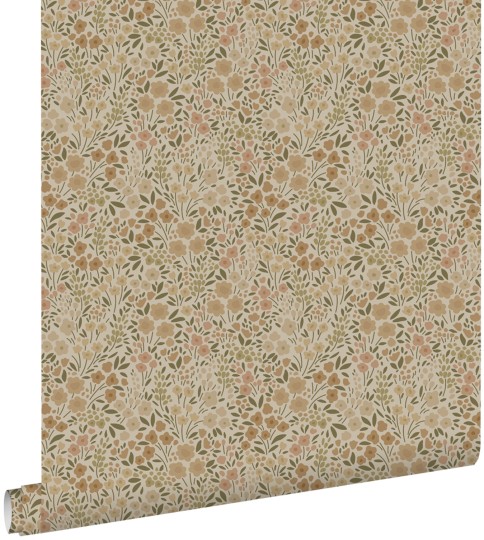 Esta 139701 Bloom Flowers beige - tapeta w kwiaty i liście