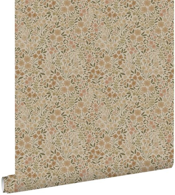 Esta 139701 Bloom Flowers beige - tapeta w kwiaty i liście