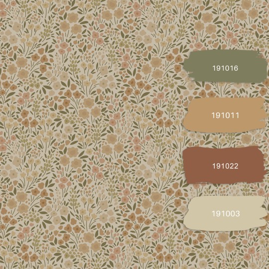 Esta 139701 Bloom Flowers beige - tapeta w kwiaty i liście
