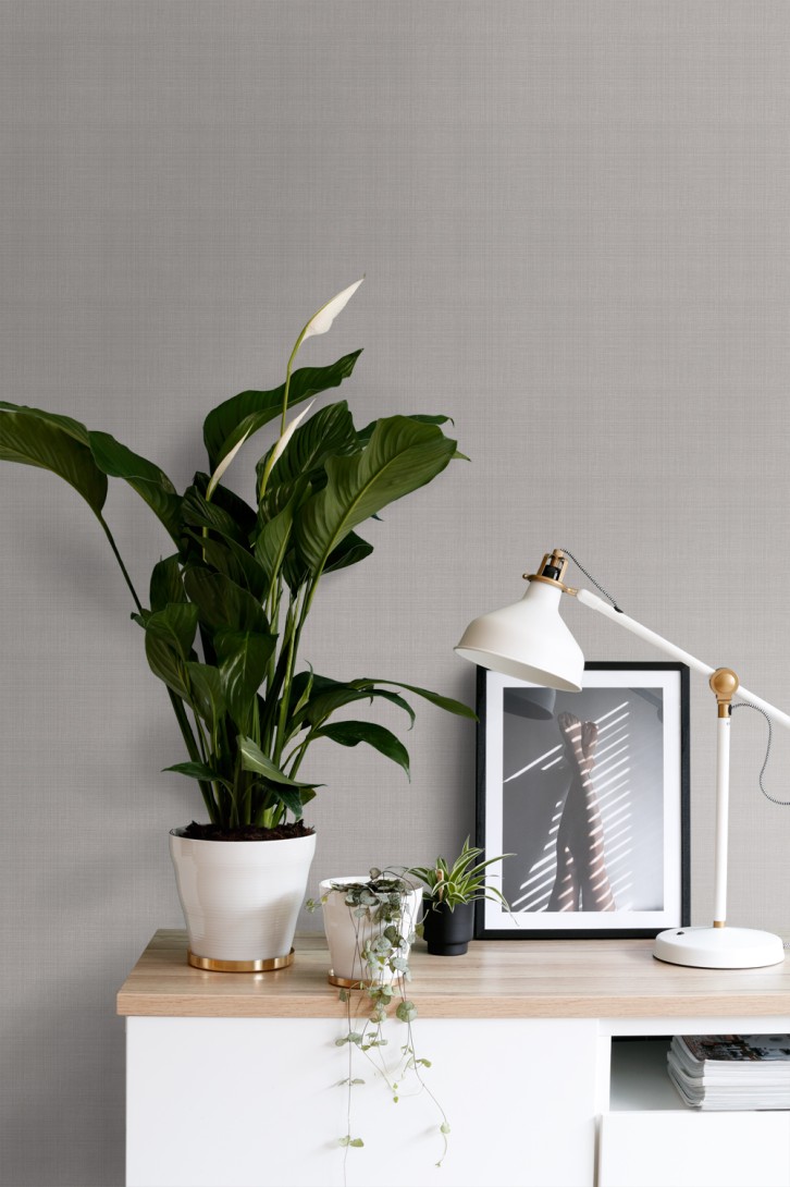 Esta 139026 Bloom Linen light gray - tapeta imitująca len