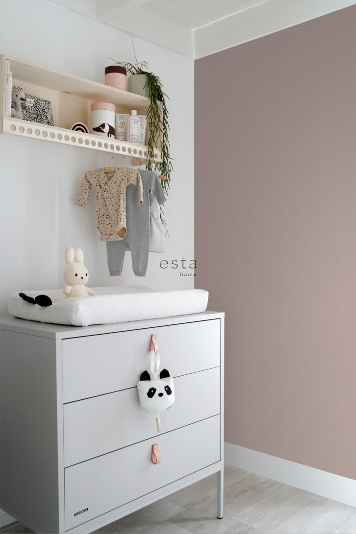 Esta 139239 Bloom Linen antique pink - tapeta imitująca len