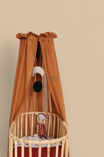 Esta 139472 Pom Pom Pie Linen look warm beige - tapeta imitująca len