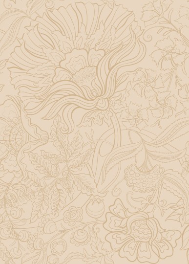 Esta 159411 Bloom Mural flowers beige - mural w minimalistyczne kwiaty