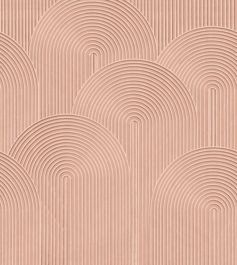 Esta 159383 Bloom Mural 3D print terracotta pink - mural w łuki