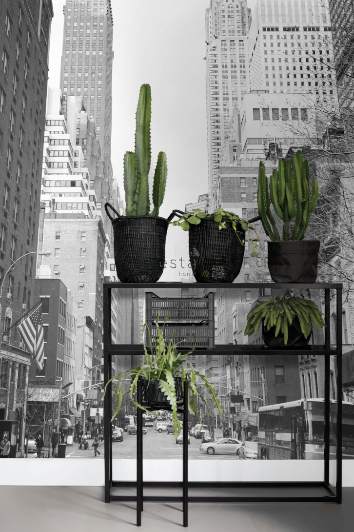 Esta 157706 XL² Photowalls NY streetview black and white - mural w ulicę Nowego Jorku