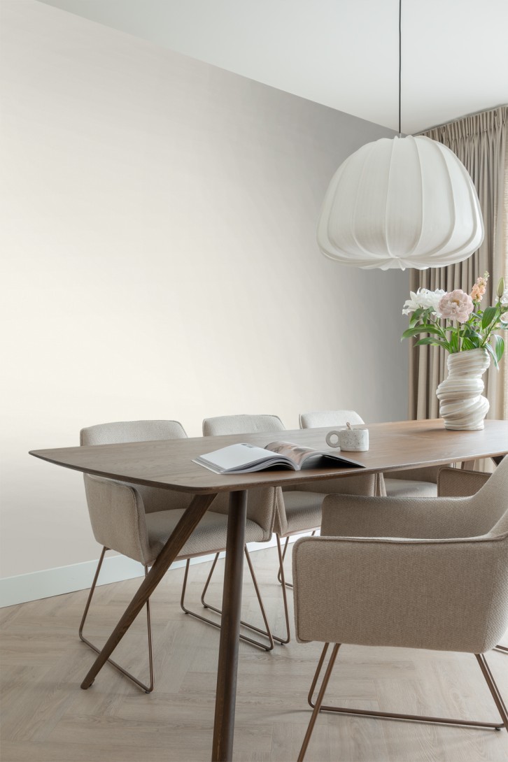 Esta 127641 Isabelle plain mat with linen texture cream white - tapeta imitująca len