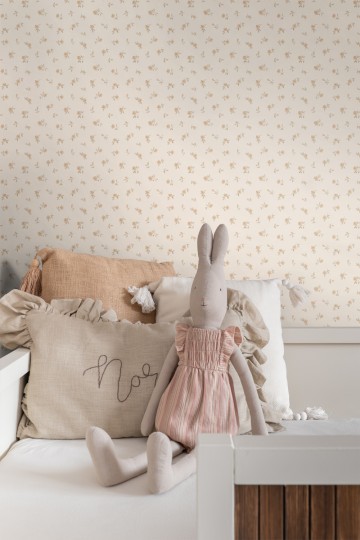 Esta 139833 Pom Pom Pie Vintage flowers Sand beige - tapeta w drobne kwiaty