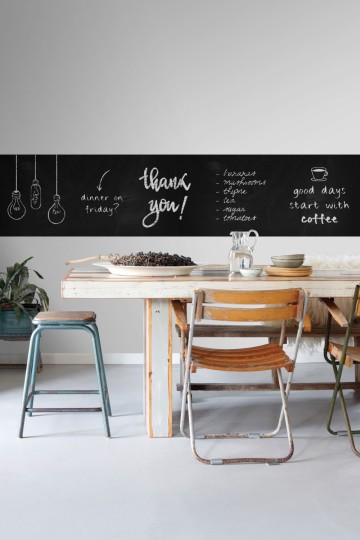 Esta 155001 Pom Pom Pie Magnetic chalkboard wallpaper black - magnetyczna tapeta kredowa