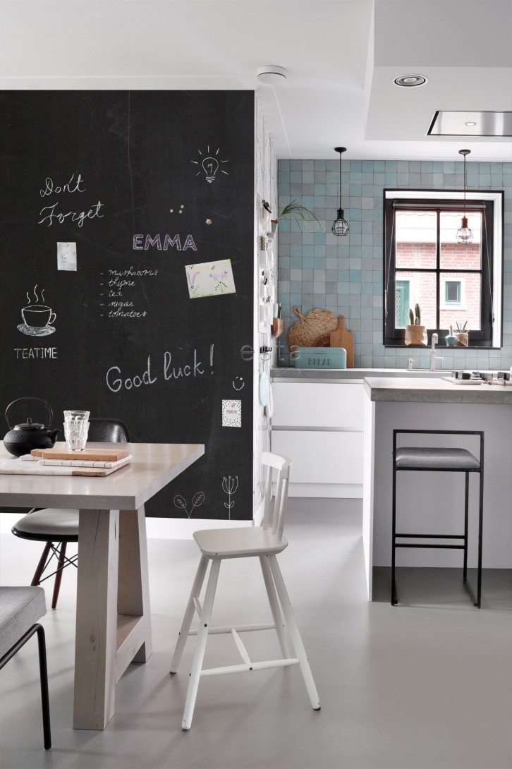 Esta 155001 Pom Pom Pie Magnetic chalkboard wallpaper black - magnetyczna tapeta kredowa
