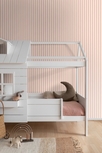 Esta 130950 Pom Pom Pie Stripes terracotta pink - tapeta w paski