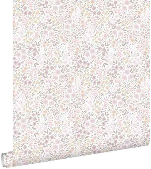 Esta 139531 Pom Pom Pie Flowers lilac pink - tapeta w drobne kwiaty