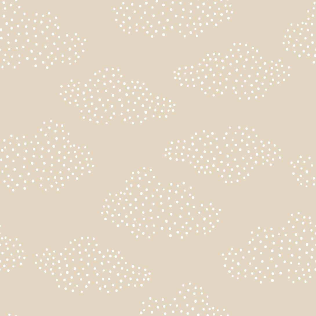Esta 139515 Pom Pom Pie Little clouds beige - tapeta dla dzieci w chmury