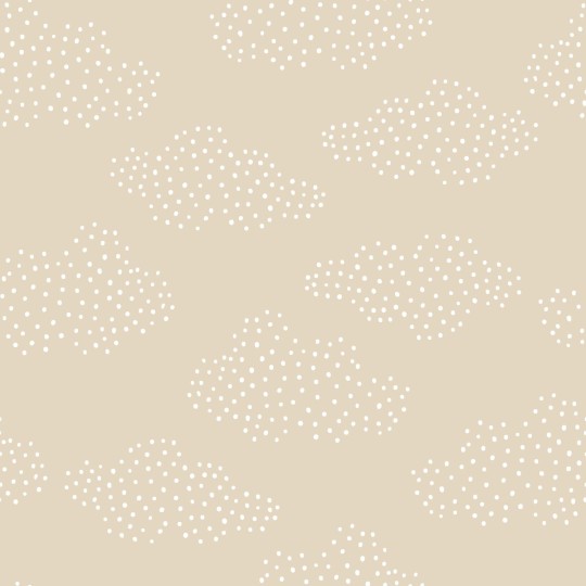 Esta 139515 Pom Pom Pie Little clouds beige - tapeta dla dzieci w chmury