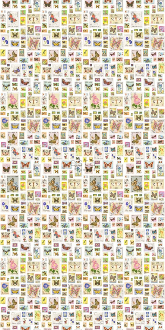 Esta 158109 Pretty Nostalgic XXL stamps multi color - tapeta w motyle