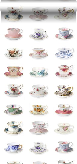 Esta 158111 Pretty Nostalgic XXL cups and saucers multi color - tapeta w filiżanki