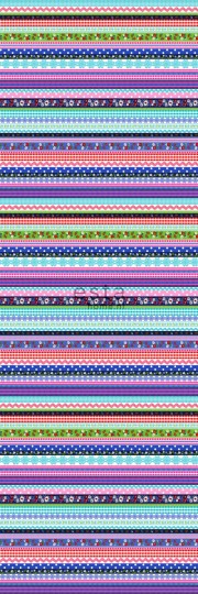 Esta 158107 Walls for Kids XL2 Little bows multi color - mural dla dzieci w paski eklektyczne