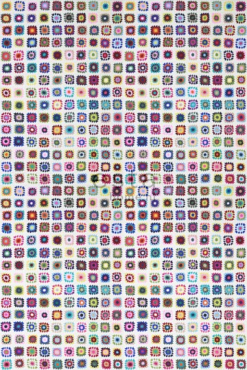 Esta 158112 XL² Photowalls crochet blanket multi color - mural imitujący szydełkowany koc