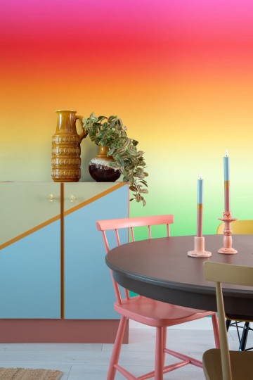 Esta 156506 XL² Photowalls floor to ceiling dip dye gradient rainbow colors - mural w gradient tęczowy