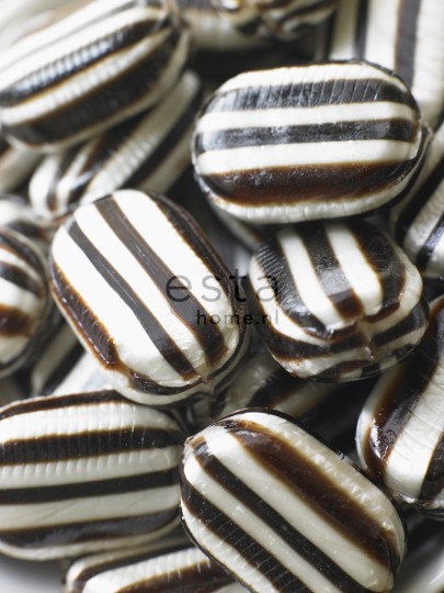 Esta 156509 Stripes XL candy black and white - mural w cukierki