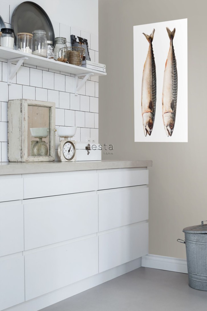 Esta 159040 Wall Wonders Fish gray - tapeta naklejka w rybę