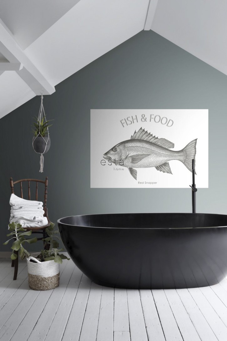 Esta 159043 Wall Wonders Fish black - tapeta naklejka w rybę