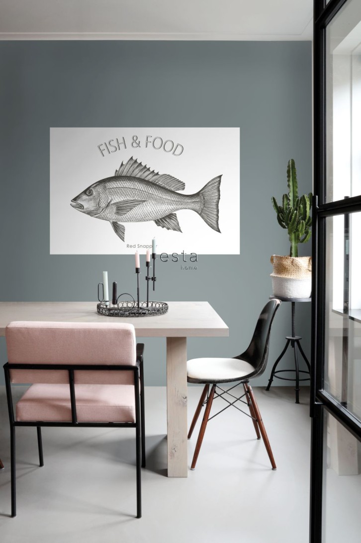 Esta 159043 Wall Wonders Fish black - tapeta naklejka w rybę